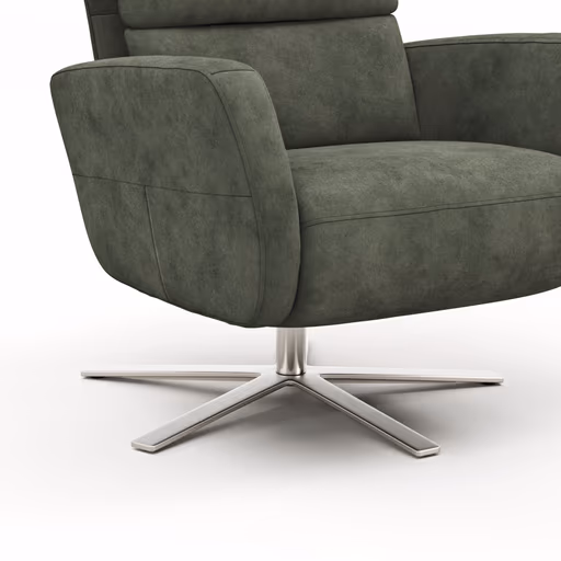 Drehsessel Lotta -Größe L, inkl. Relaxfunktion, Stoff, Olive