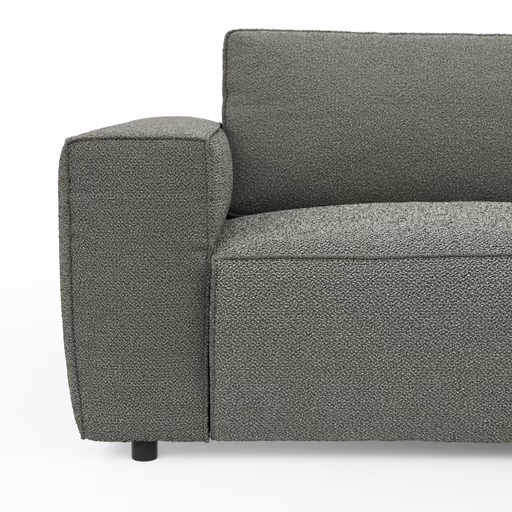 Ecksofa Lilaia - 2-Sitzer links, Ecke, 1,5-Sitzer Tief, Stoff, Olivgrün