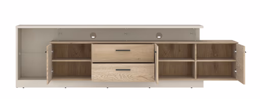 TV-Lowboard - B ca. 236 cm, Cremona Eiche Torro Nachbildung, Kaschmir