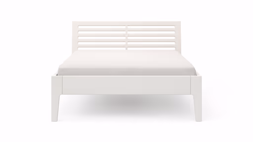 Bettgestell 1660 - Liegefläche ca. 140x200 cm, Kiefer massiv, Weiß