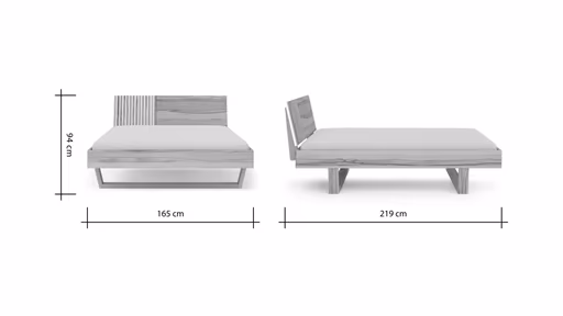 Bettgestell Tigris - Liegefläche ca. 160x200 cm, Kernbuche massiv, geölt