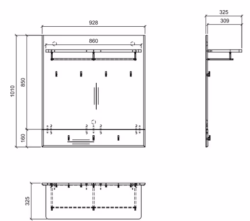 Paneel- Eiche Dekor, Dunkelgrau