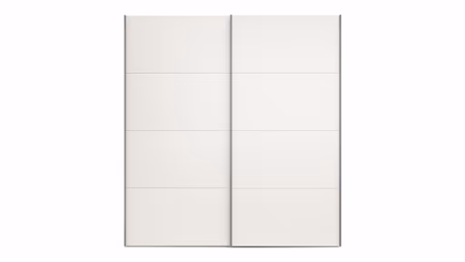 Schwebetürenschrank Viana - B ca. 212 cm, Lack, Weiß