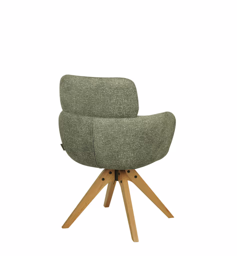 Armlehnstuhl MANJA - drehbar, Stoff, Grün
