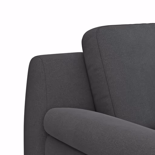 Ecksofa Tavira - 2,5-Sitzer mit Ecke rechts, Stoff, Anthrazit