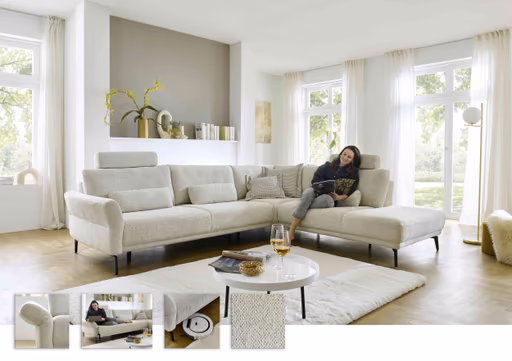 Ecksofa - 3-Sitzer mit Ecke rechts