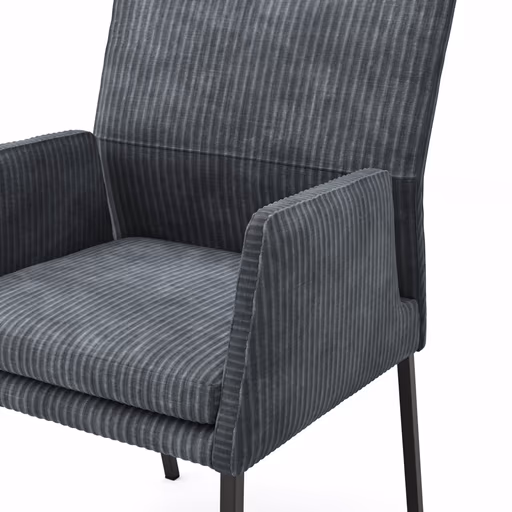 Armlehnstuhl Carry - Stoff, Dunkelgrau