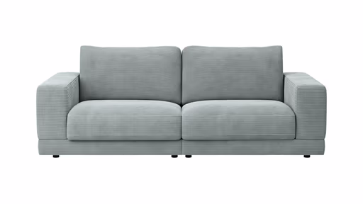 Sofa Juni - 2-Sitzer, Cord, Hellblau