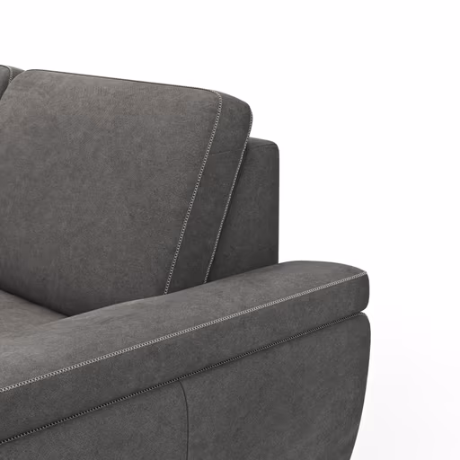 Ecksofa Sommerville - Ecke links mit 2,5-Sitzer, Stoff, Anthrazit