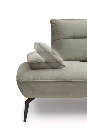 Ecksofa PAYTON - Ecke links, 2,5-Sitzer inkl. Rückenneigung, Armteilverstellung, Stoff, Senfgelb