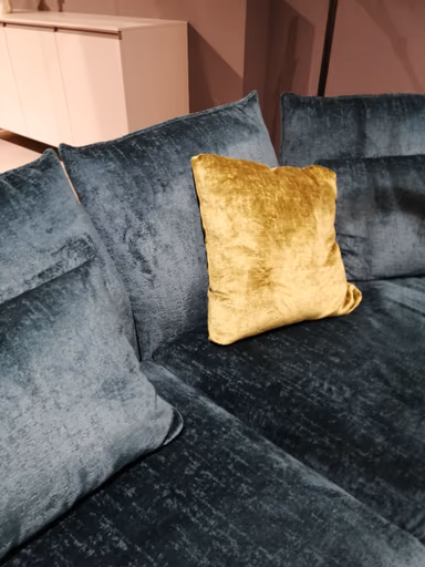 Ecksofa Motone - 2,5-Sitzer, Trapezsofa rechts, Stoff Türkis