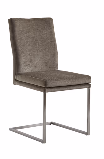 Freischwinger Tuma - Stoff, Graubraun