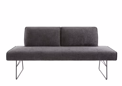 Polsterbank Elda - Breite ca. 184 cm, Stoff, Anthrazit