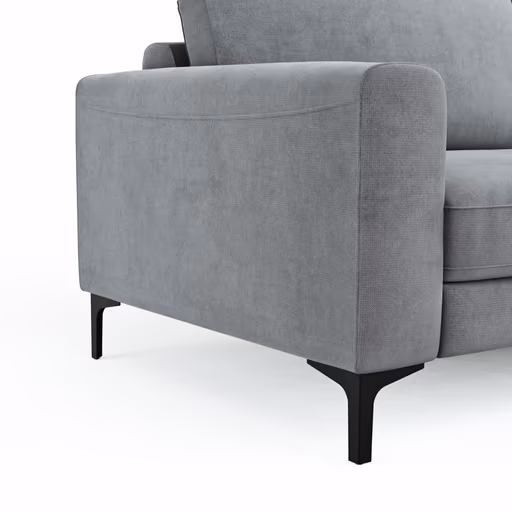 Sofa Oviedo - 2-Sitzer, Stoff, Grau