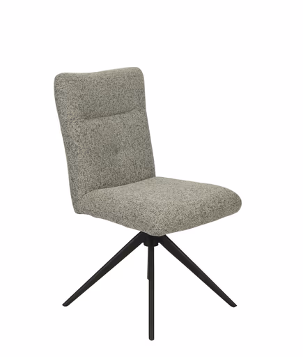 Stuhl MYLENE - drehbar, Stoff, Schlamm