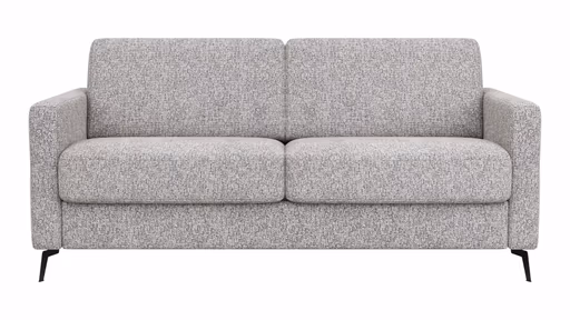 Schlafsofa Laredo - 2,5-Sitzer inkl. Schlaffunktion und Armlehne klappbar, Stoff, Graubeige