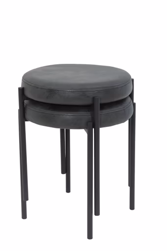 Hocker - Microfaser, Vintage Anthrazit