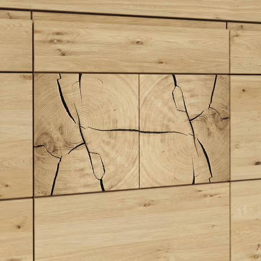 Sideboard Amora - Wildeiche massiv bianco