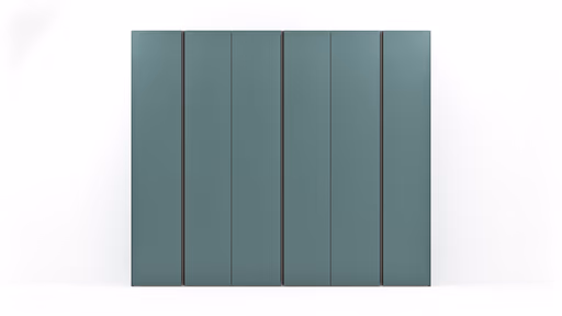 Drehtürenschrank Loretto - B ca. 280 cm, Lack matt, Salbeigrün