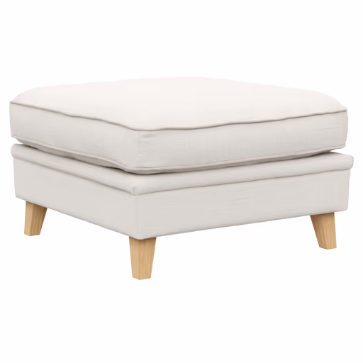 Hocker Mapleton - Stoff, Creme