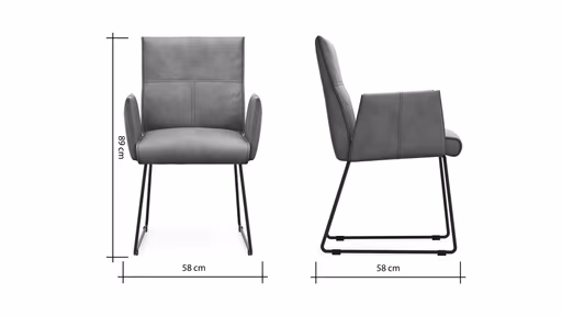 Armlehnstuhl Dinner - Stoff, Taupe