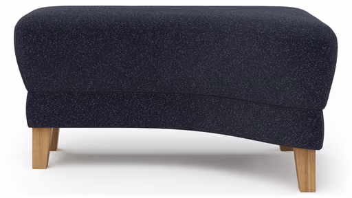 Hocker Stamford - gebogen, Rechts, LB ca. 89x65 cm, Stoff, Dunkelblau