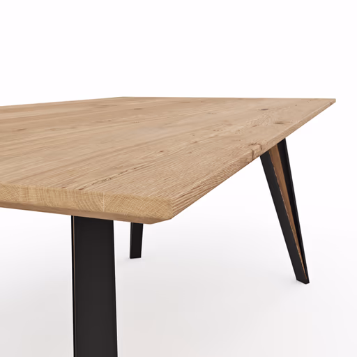 Esstisch Dinner - LB ca. 180x100 cm, Balkeneiche massiv