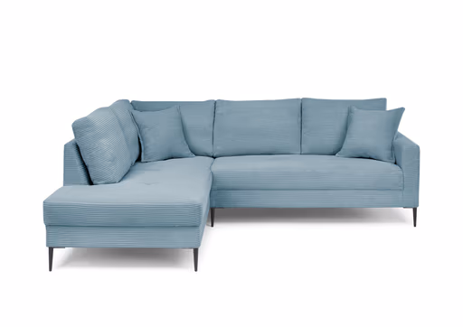 Ecksofa - Ecke links, 3-Sitzer, Stoff, Petrol