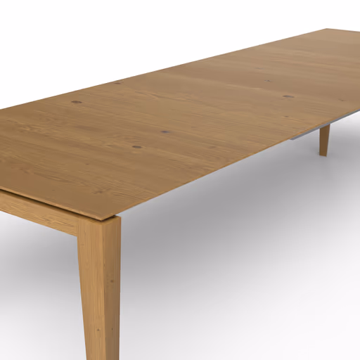 Esstisch 3400 - ausziehbar, LB ca. 200x100 cm, Asteiche massiv, Geölt, Gedrehter Fuss