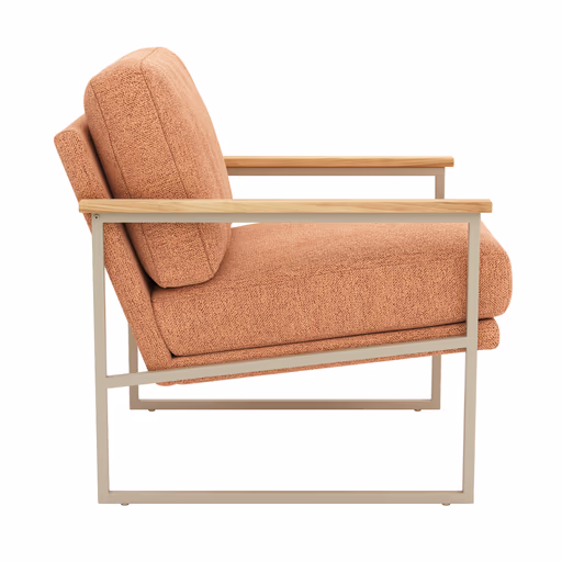 Loungesessel Karla - Stoff, Puder