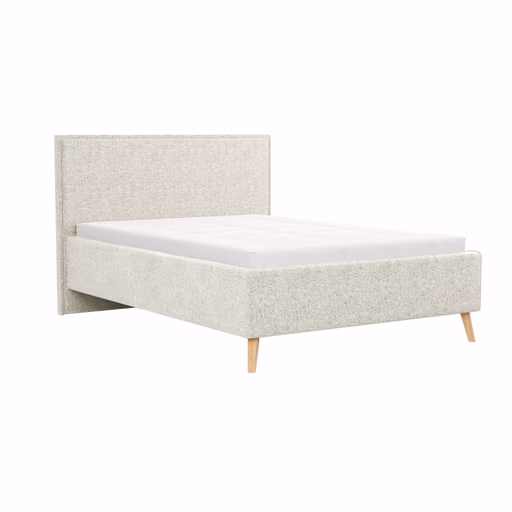 Bettgestell Carmen - Liegefläche ca. 140x200cm, Stoff, Beige