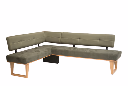 Eckbank - LB ca. 167x224 cm, Stoff, Schlammgrün