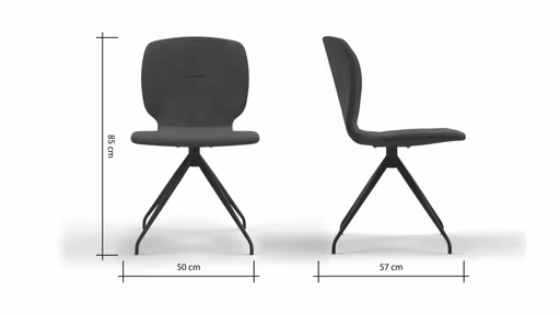 Stuhl Saltino - Stoff, Dunkelbraun