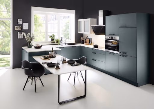 U-Küche 40.100 1 423, Black Green