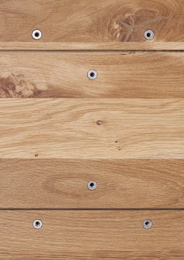 Esstisch - LB ca. 200x100 cm, Wildeiche massiv geölt, Schwarz