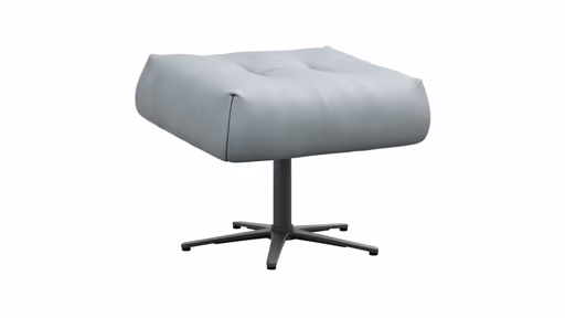 Hocker Terni - Sternfuss, Leder, Hellblau