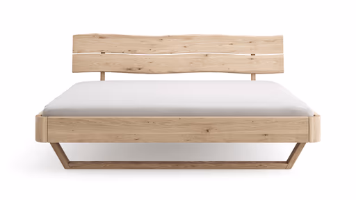 Bettgestell 1660 - Liegefläche ca. 200x200 cm, Wildeiche bianco, sandgestrahlt