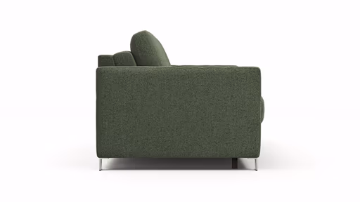 Sofa Nuoro - 2,5-Sitzer inkl. Schlaffunktion, Armlehne schmal, Stoff, Olivgrün