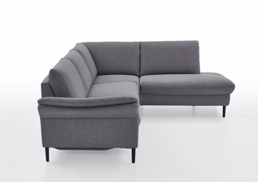 Ecksofa - 3-Sitzer mit Ecke rechts, Stoff, Grau