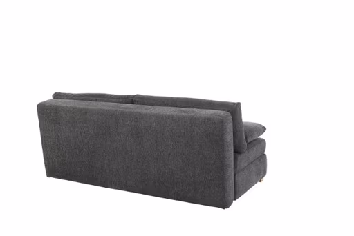 Sofa JELKO - 2-Sitzer inkl. Schlaffunktion mit Bettkasten, Stoff, Dunkelgrau