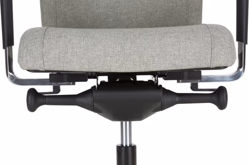 Chefsessel - mit Ergo-Rückenpolsterung und 3D-Armlehnen, Stoff, Schwarz