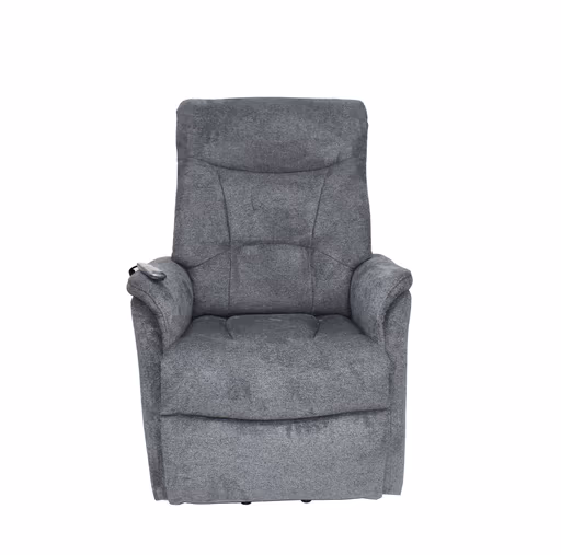 TV-Sessel MAILO - Aufstehhilfe, Relaxfunktion, Kopfteilverstellung, Stoff, Dunkelgrau