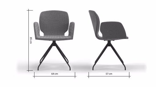 Armlehnstuhl Saltino - Stoff, Taupe