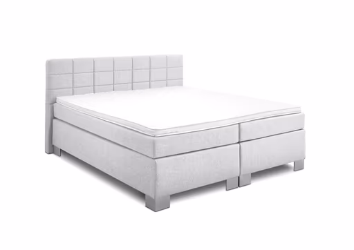 Boxspringbett HAIKOS- Liegefläche ca. 180x200 cm, Stoff, Hellgrau, TFK H2/TFK H2