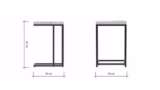 Beistelltisch Farmingdale - LBH ca. 45x45x67 cm, Eiche massiv, legno