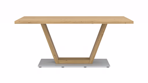 Couchtisch Faro Plus - LBH ca. 65x115x50 cm, Wildeiche massiv, Holzfarben Bianco