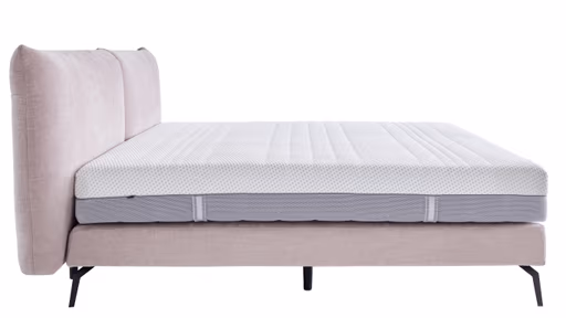 Boxspringbett Delia - Liegefläche ca. 180x200 cm, Stoff, Rose 