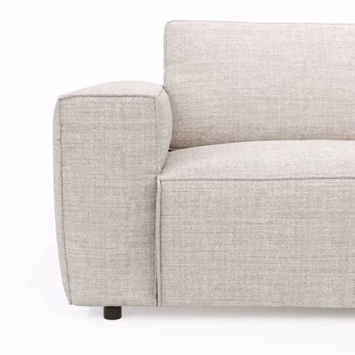 Sofa Lilaia - 1,5-Sitzer XL mit 1,5-Sitzer XL Tief, Stoff, Kaschmir