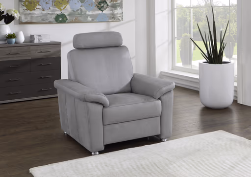 Sessel - in Stoff hellgrau