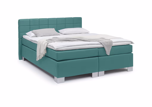 Boxspringbett HAIKOS- Liegefläche ca. 180x200 cm, Stoff, Petrol